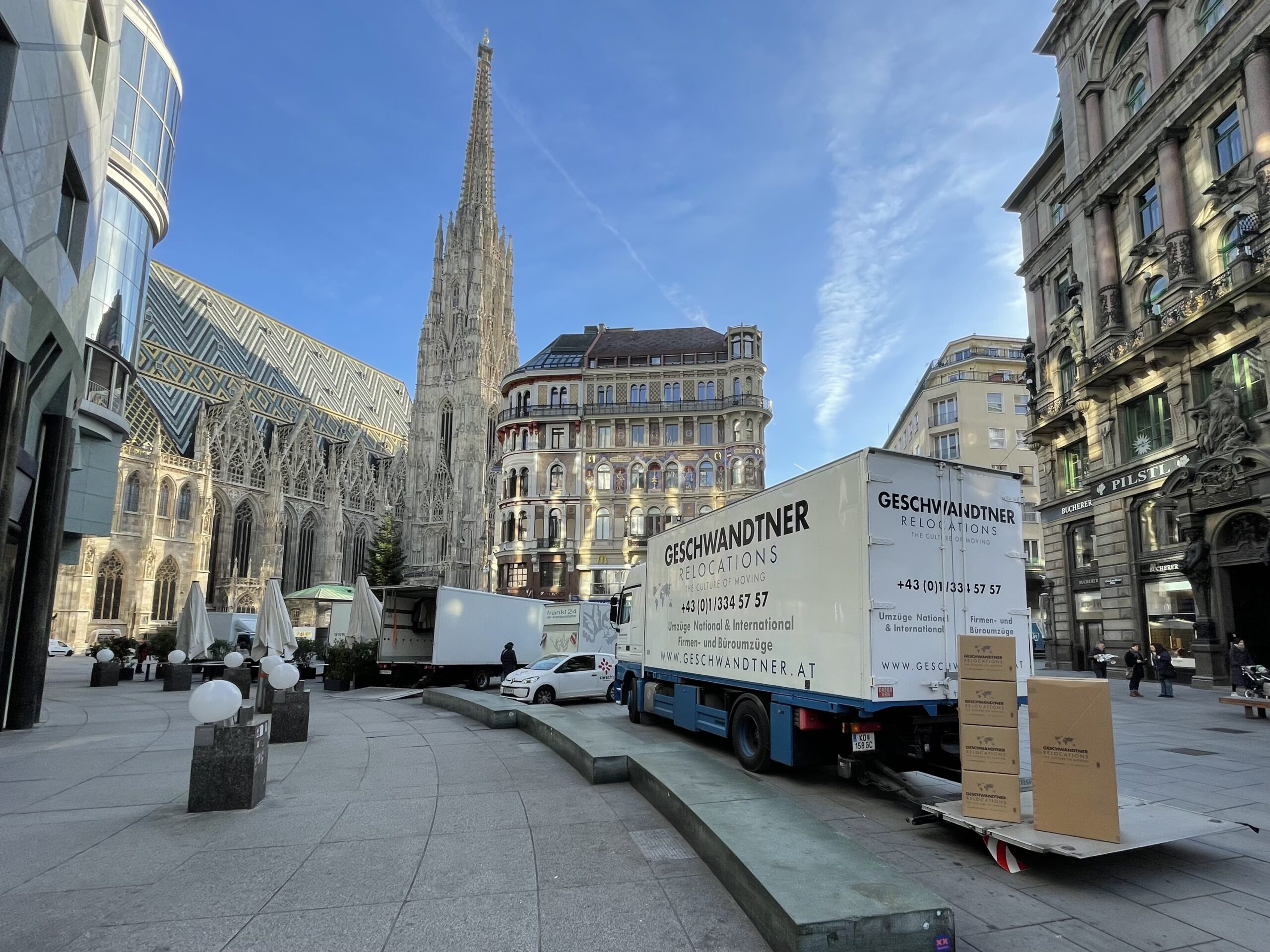 Umzug LKW Wien 1.Bezirk beim Stephanysdom