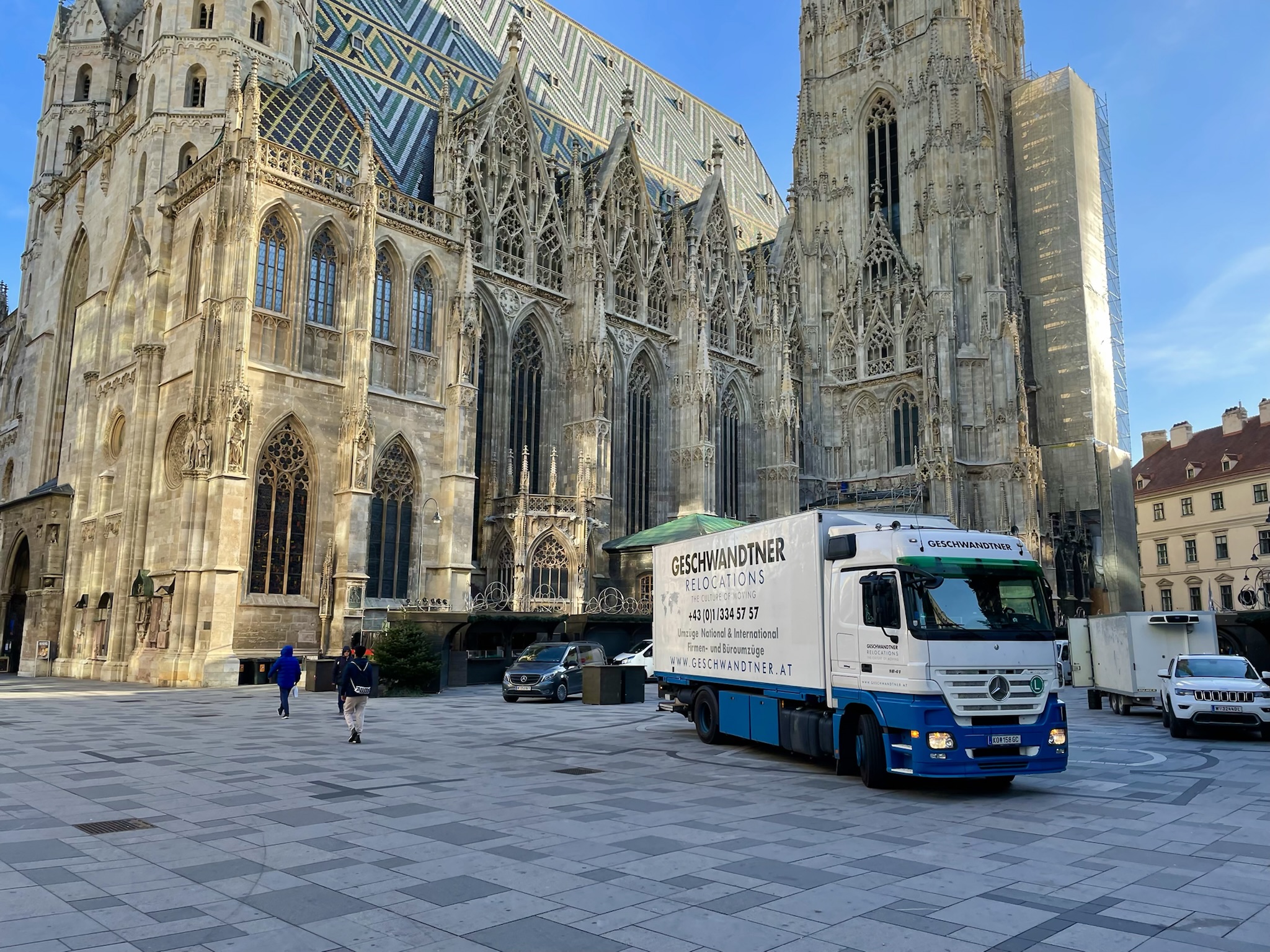 Umzug LKW in Wien am Stephansplatz