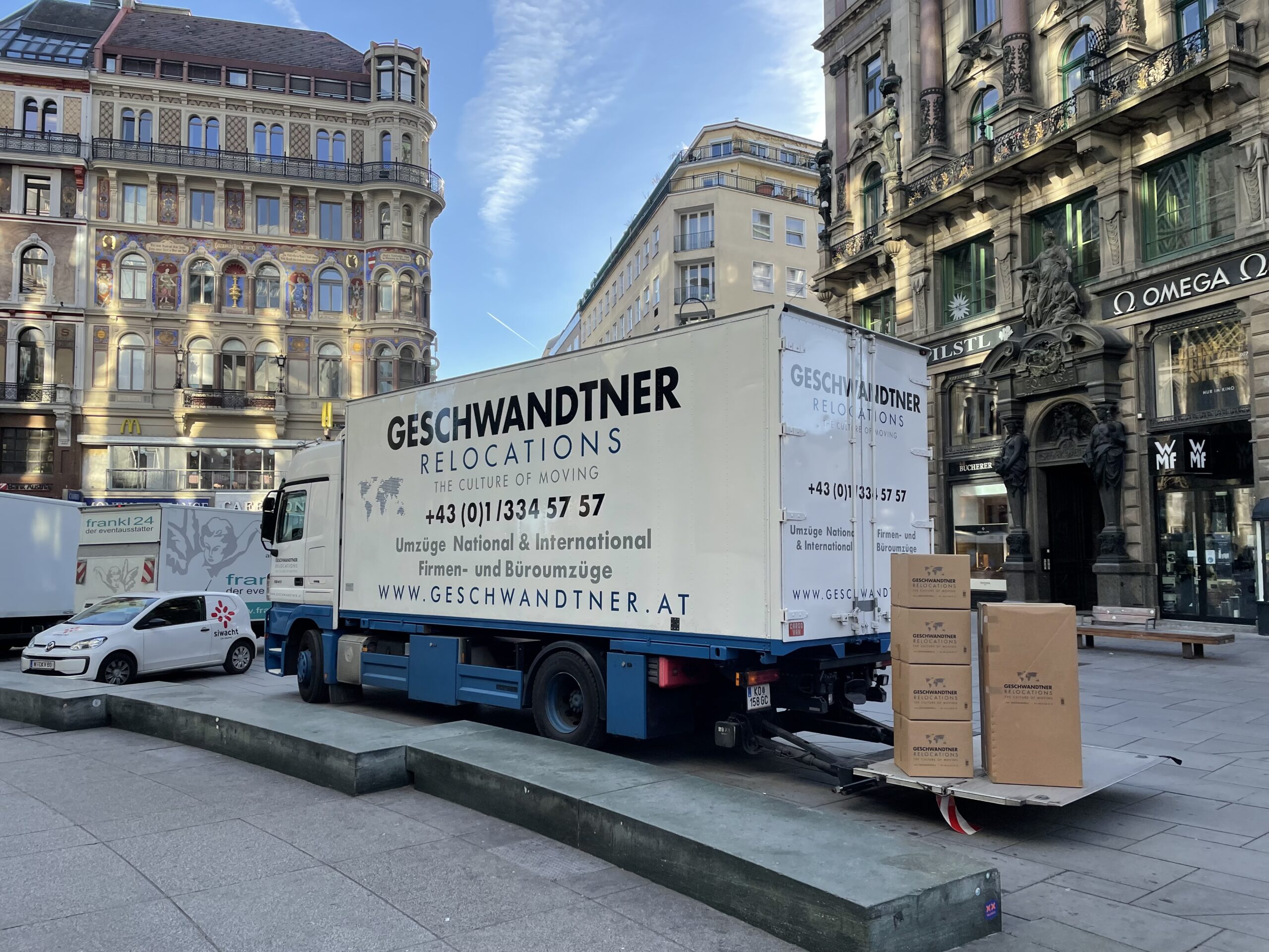 Umzug LKW mitten in Wien