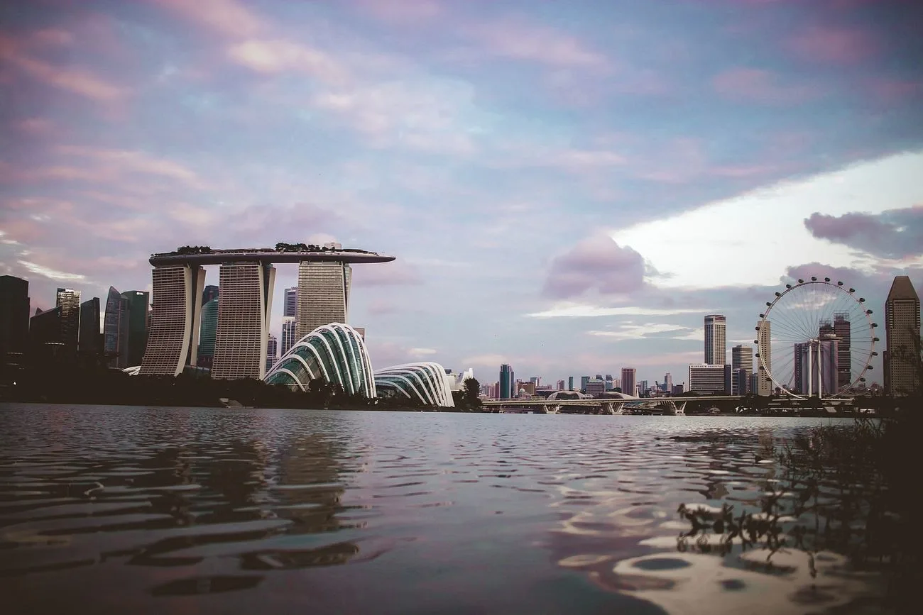 Sunrise view of Marina Bay